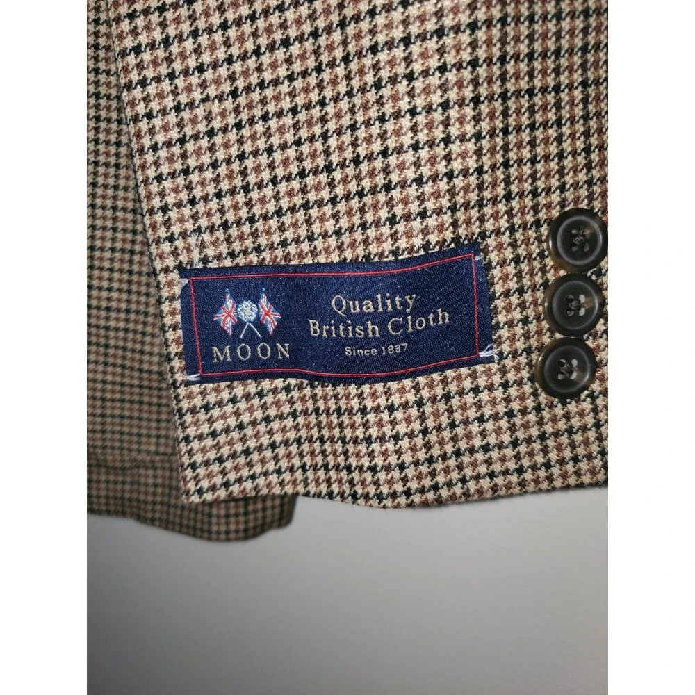 NWT J.Crew Men's Sportcoat 40R English Linen Wool Blazer Houndstooth CQ429